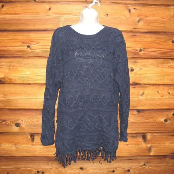 Vintage 80s Hand Knit Sweater - Picture 1 of 6